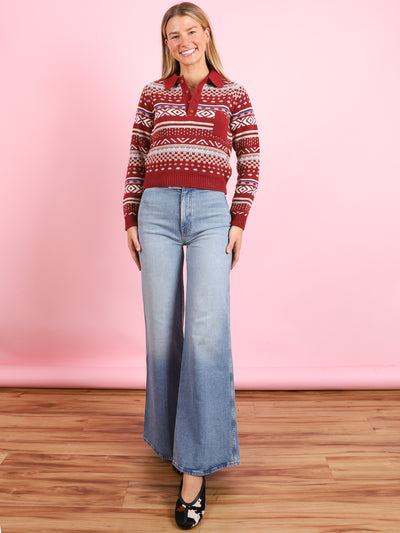 Liza Mesa Fair Isle Top