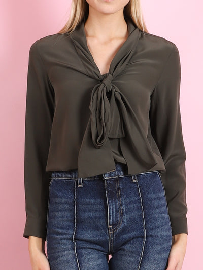 ANGELIQUE TIE NECK BLOUSE