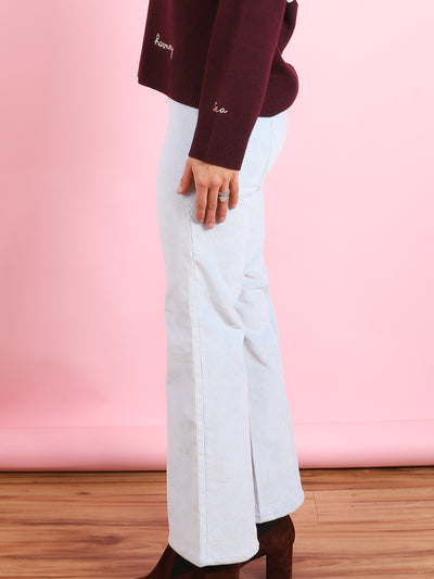 Ankle Flare Princess Seam Corduroy Legging