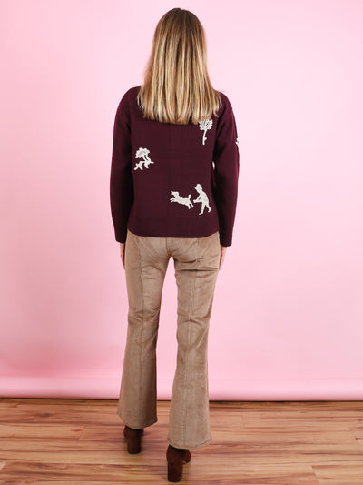 Ankle Flare Princess Seam Corduroy Legging