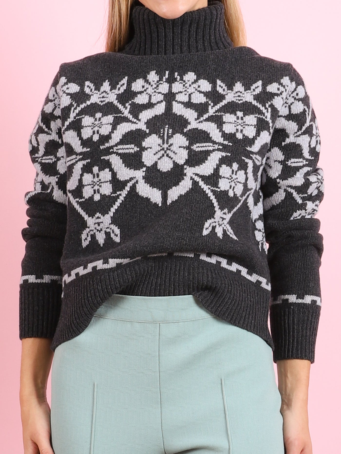 Zoe Fairisle Turtleneck Sweater