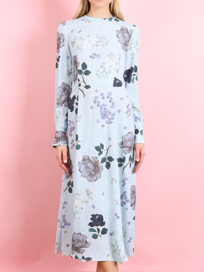 LONG SLEEVE A-LINE MIDI DRESS