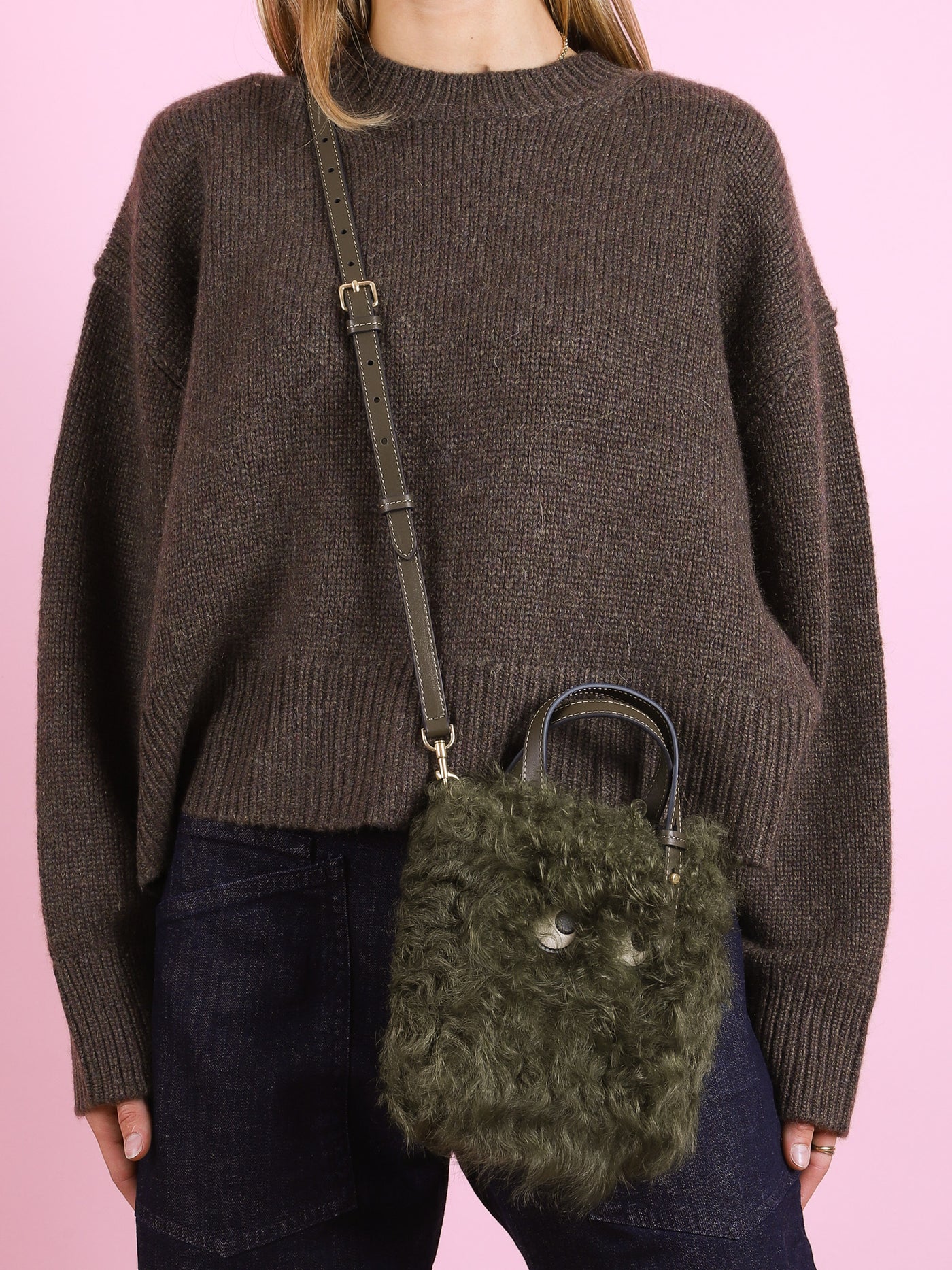 N/S Eyes Mini Crossbody Tote