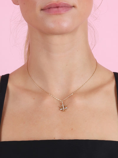 SMALL LIBRA ZODIAC NECKLACE