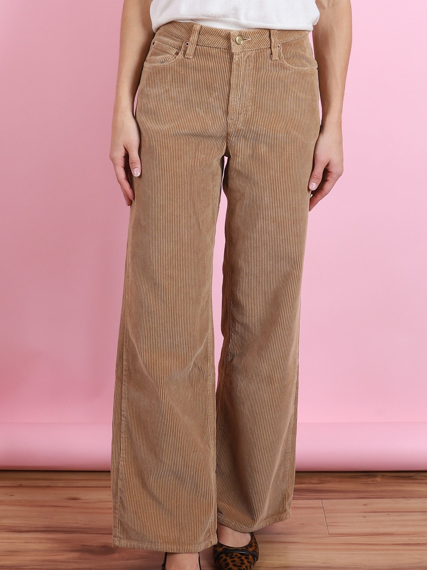 Elissa Corduroy Khaki Overdye Pant