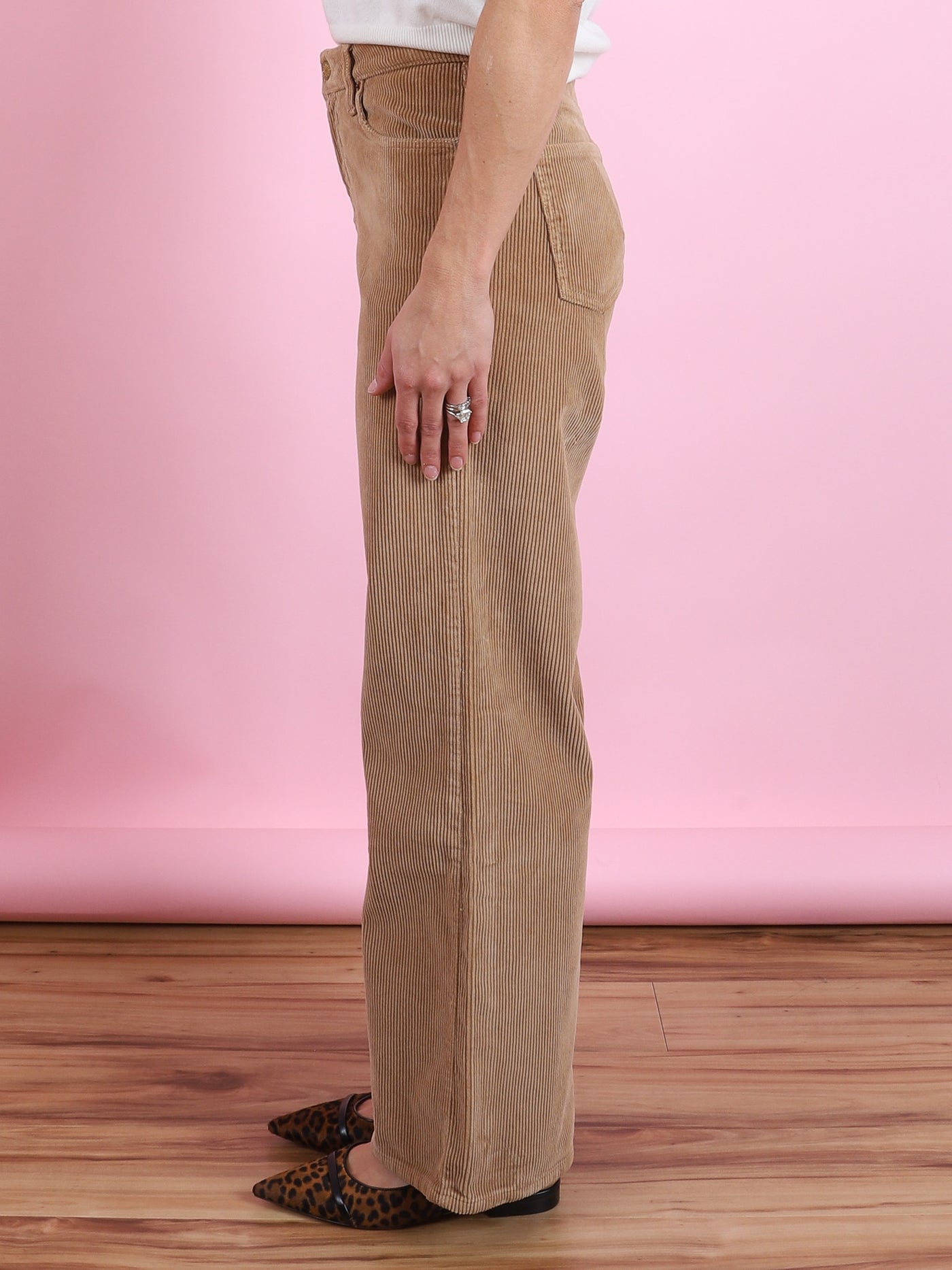 Elissa Corduroy Khaki Overdye Pant