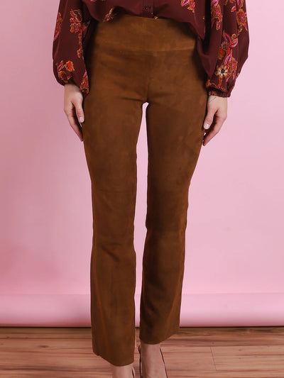 Suede Ankle Flare Legging