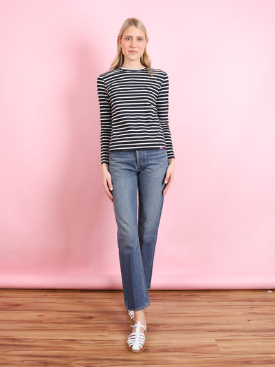 Modern Long Sleeve Stripe Tee