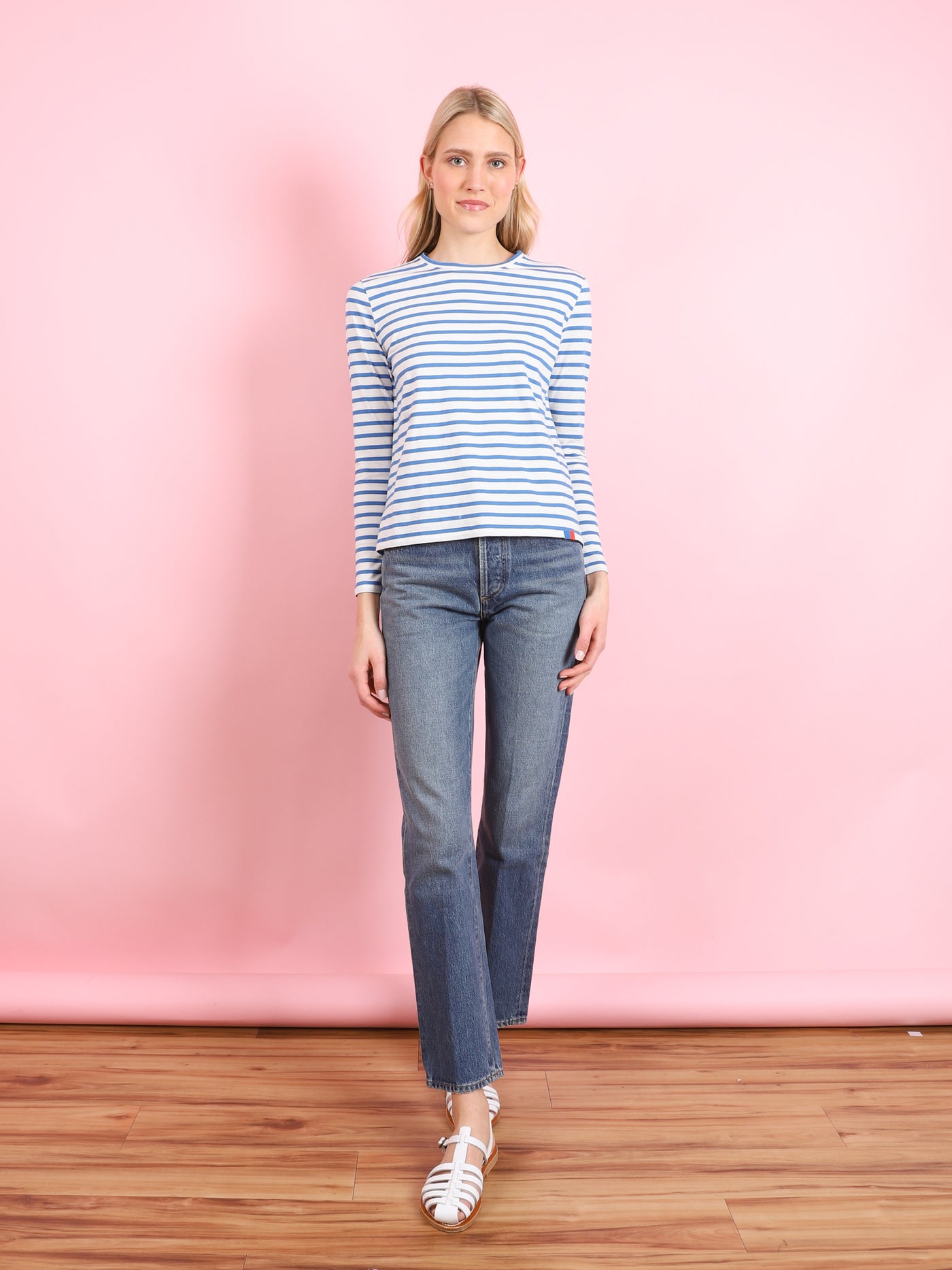 Modern Long Sleeve Stripe Tee