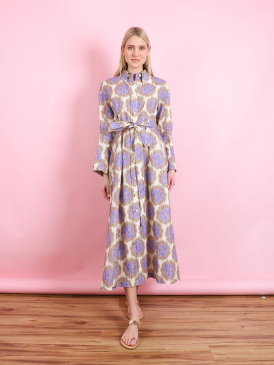 WISTERIA L/S DRESS WITH BELT