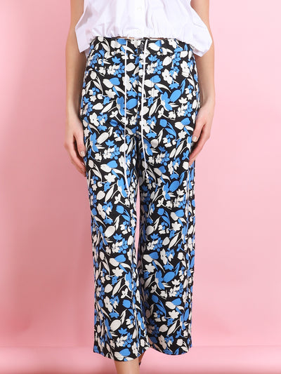 FLORAL WIDE LEG TROUSERS