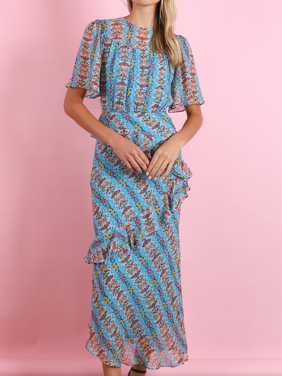 Vida Dress in Blue Multi