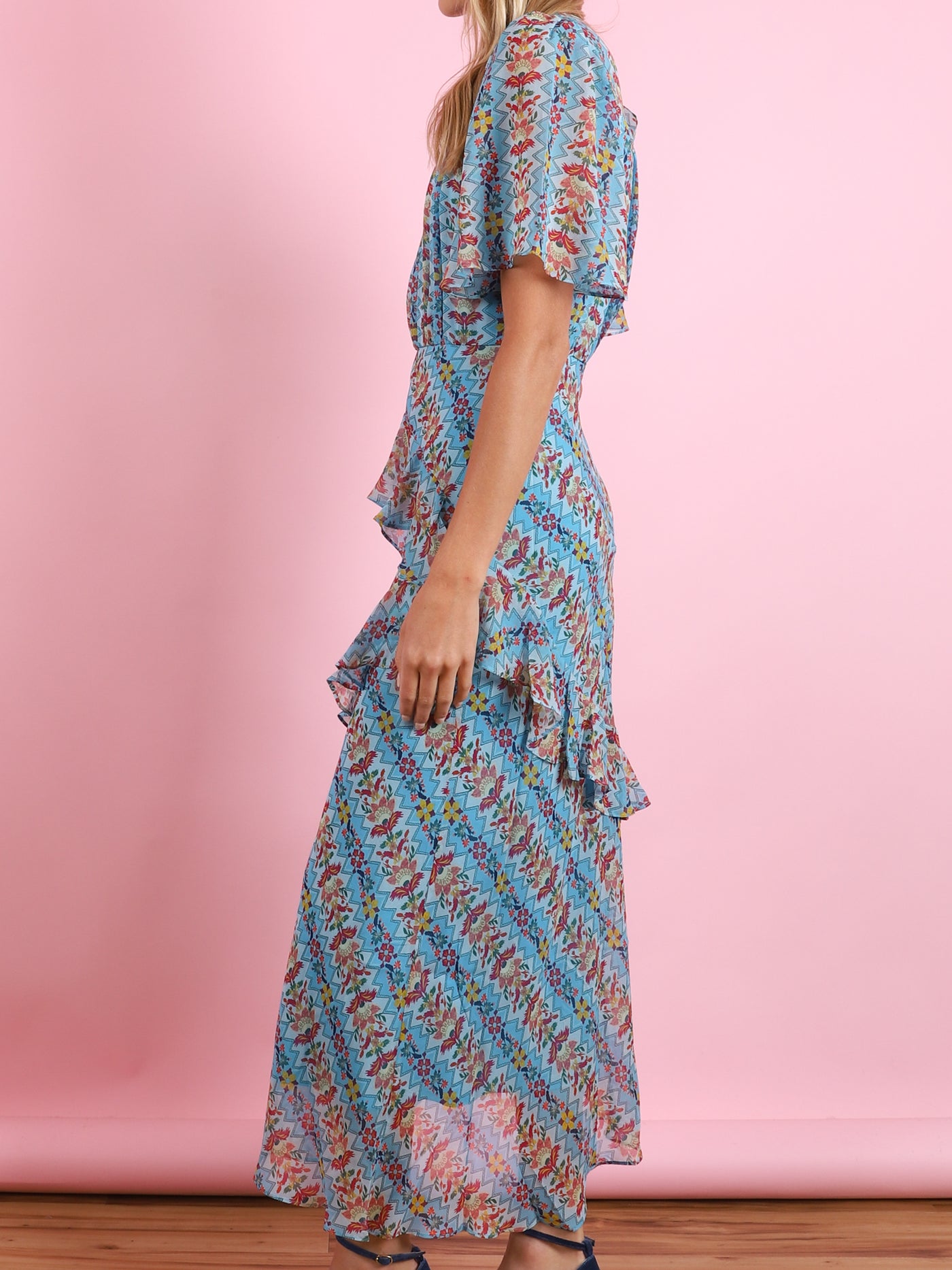 Vida Dress in Blue Multi