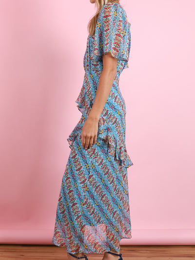 Vida Dress in Blue Multi