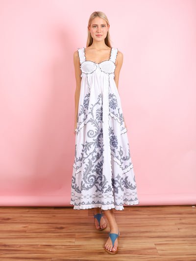 Hazel Smocked Midi Dress