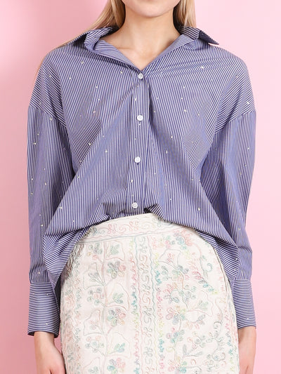 Frankie Embellished Stripe Shirt