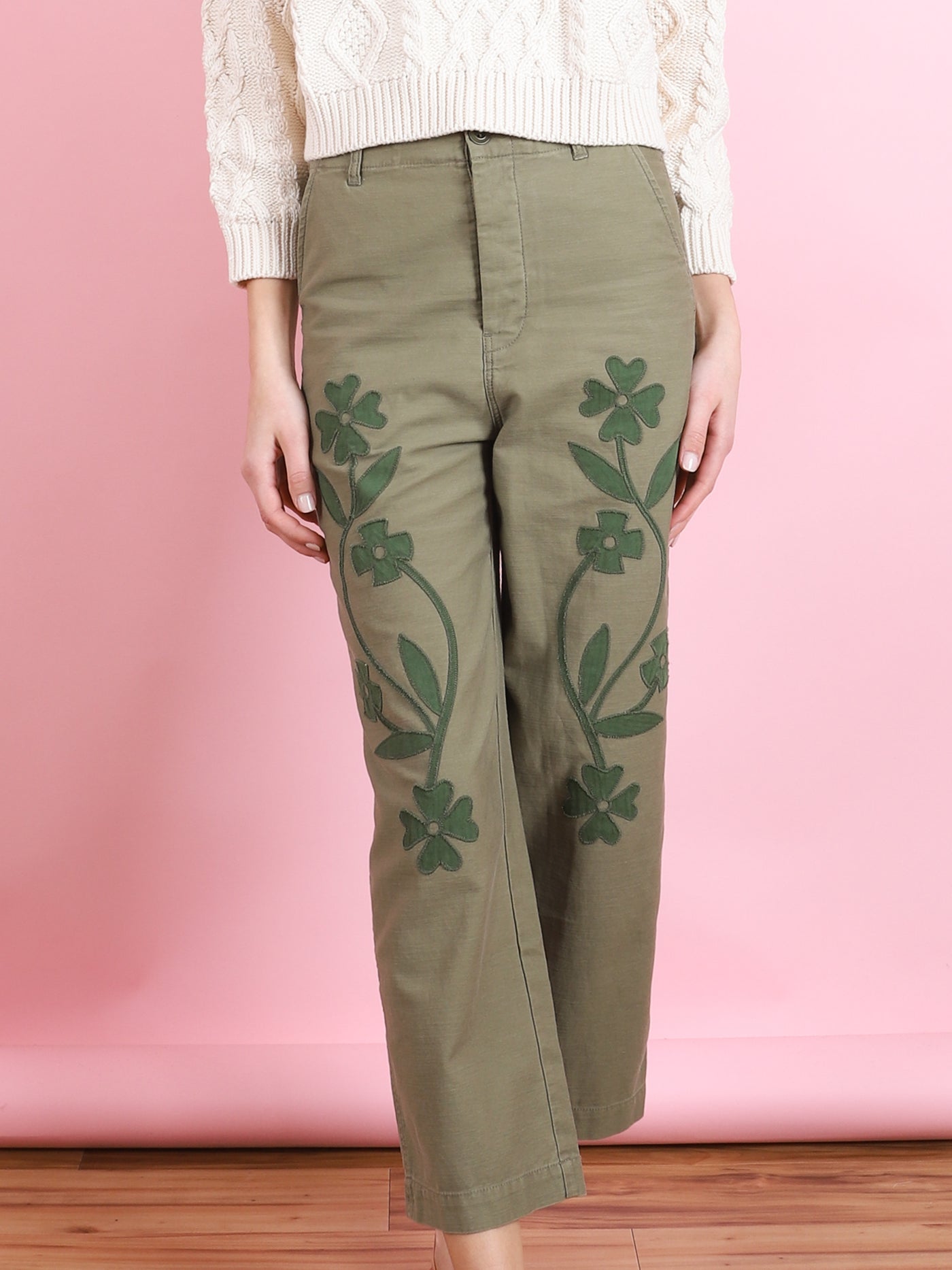 Floral Applique Admiral Pant