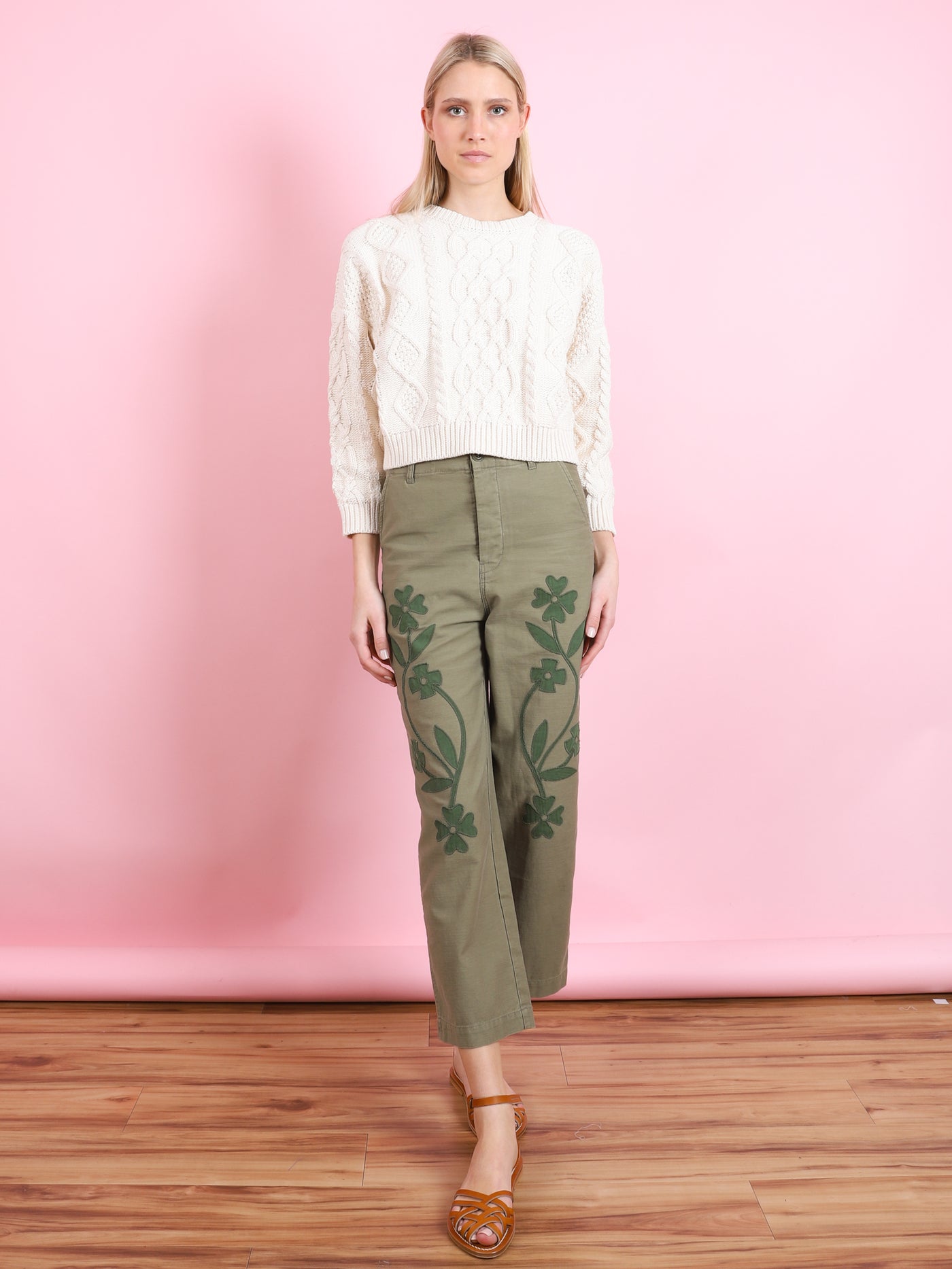 Floral Applique Admiral Pant