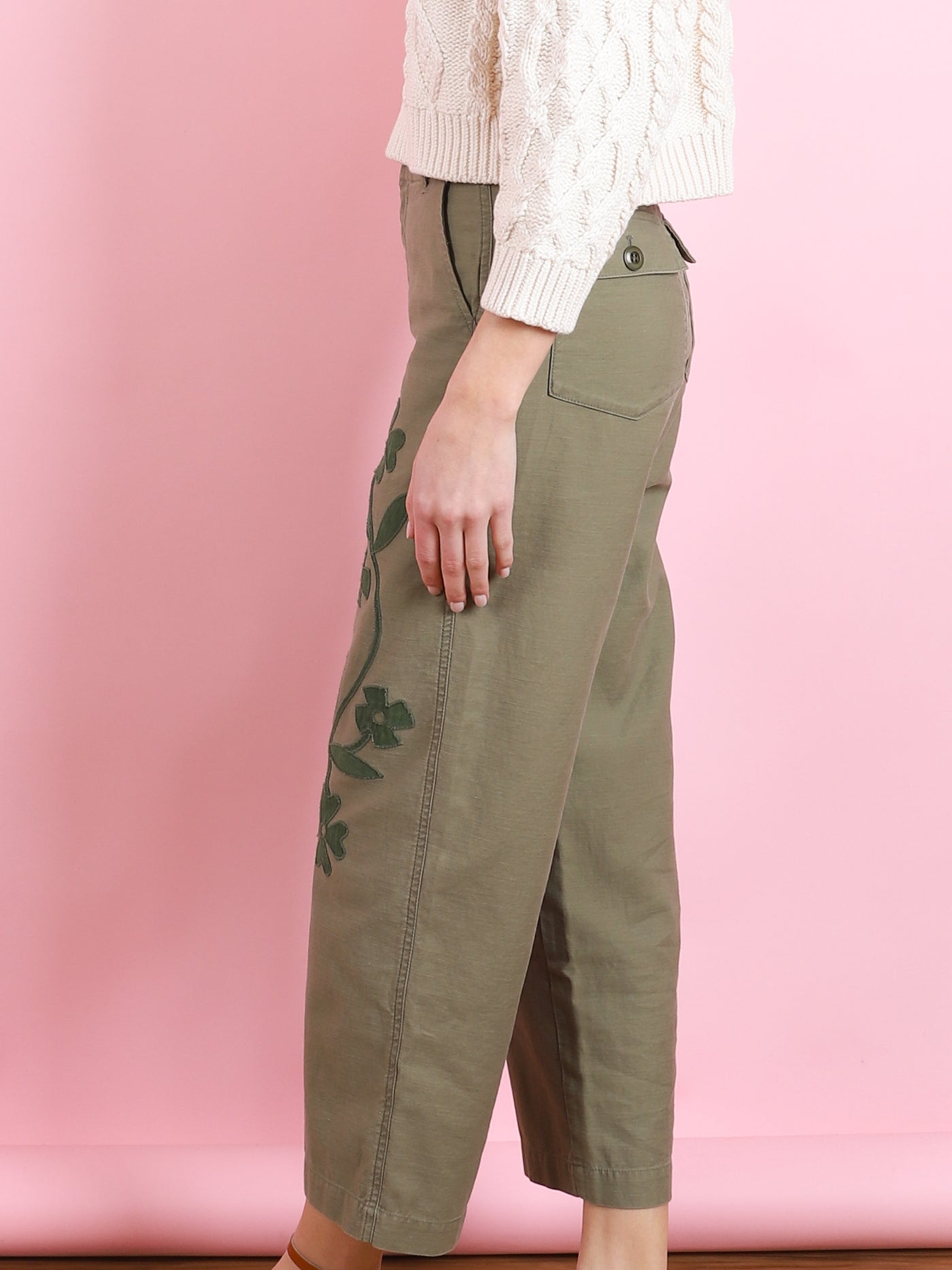 Floral Applique Admiral Pant