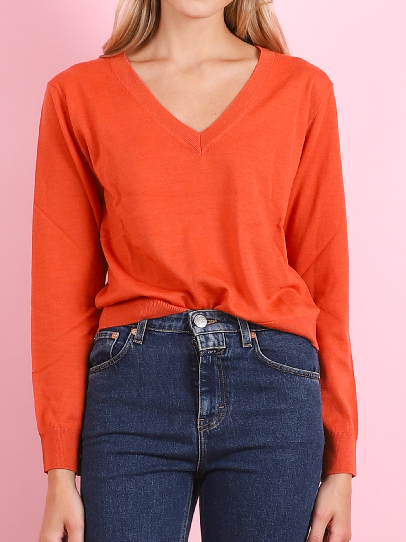 V-Neck Boxy Sweater