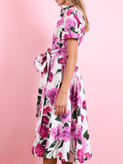 Floral Midi Shirt Dress