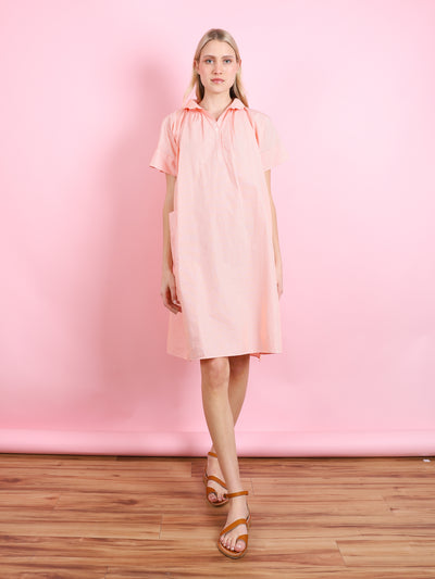 WAVE COLLAR SQUARE DRESS