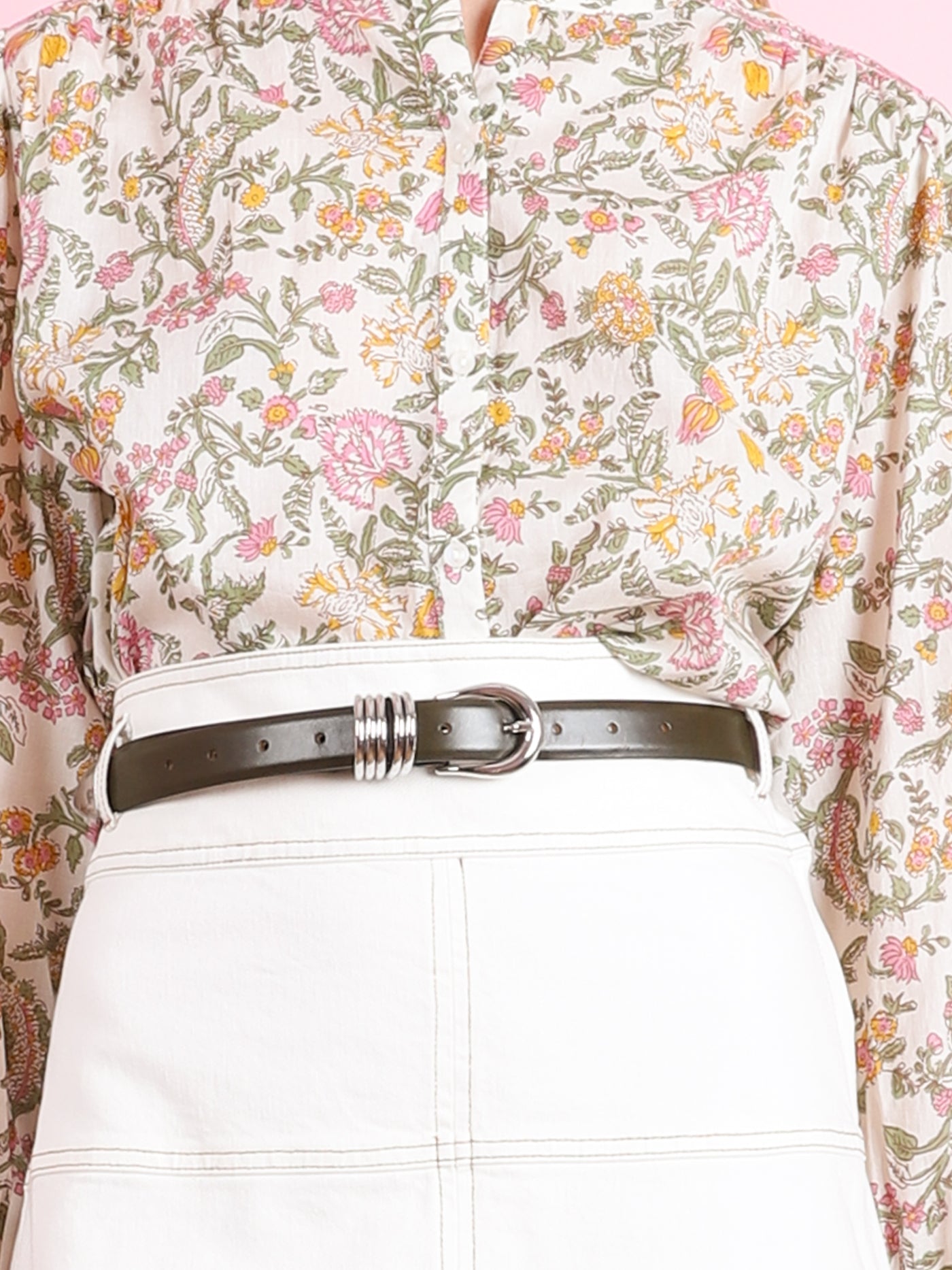 Hollyhock Belt In Khaki