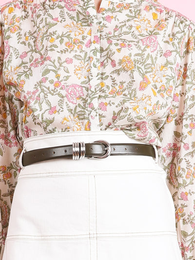 Hollyhock Belt In Khaki