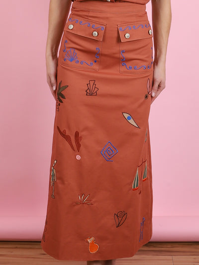 Dusty Midi Skirt