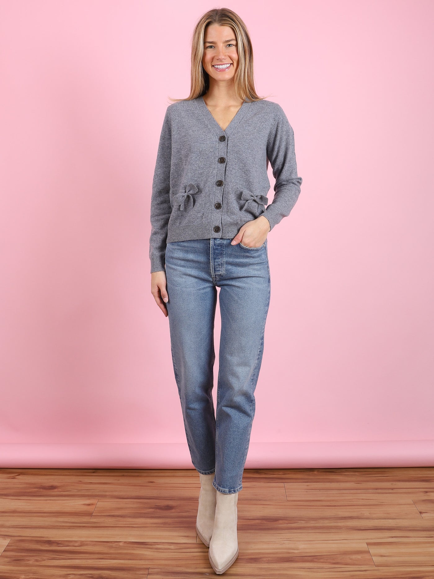 Bow Pocket Cardigan