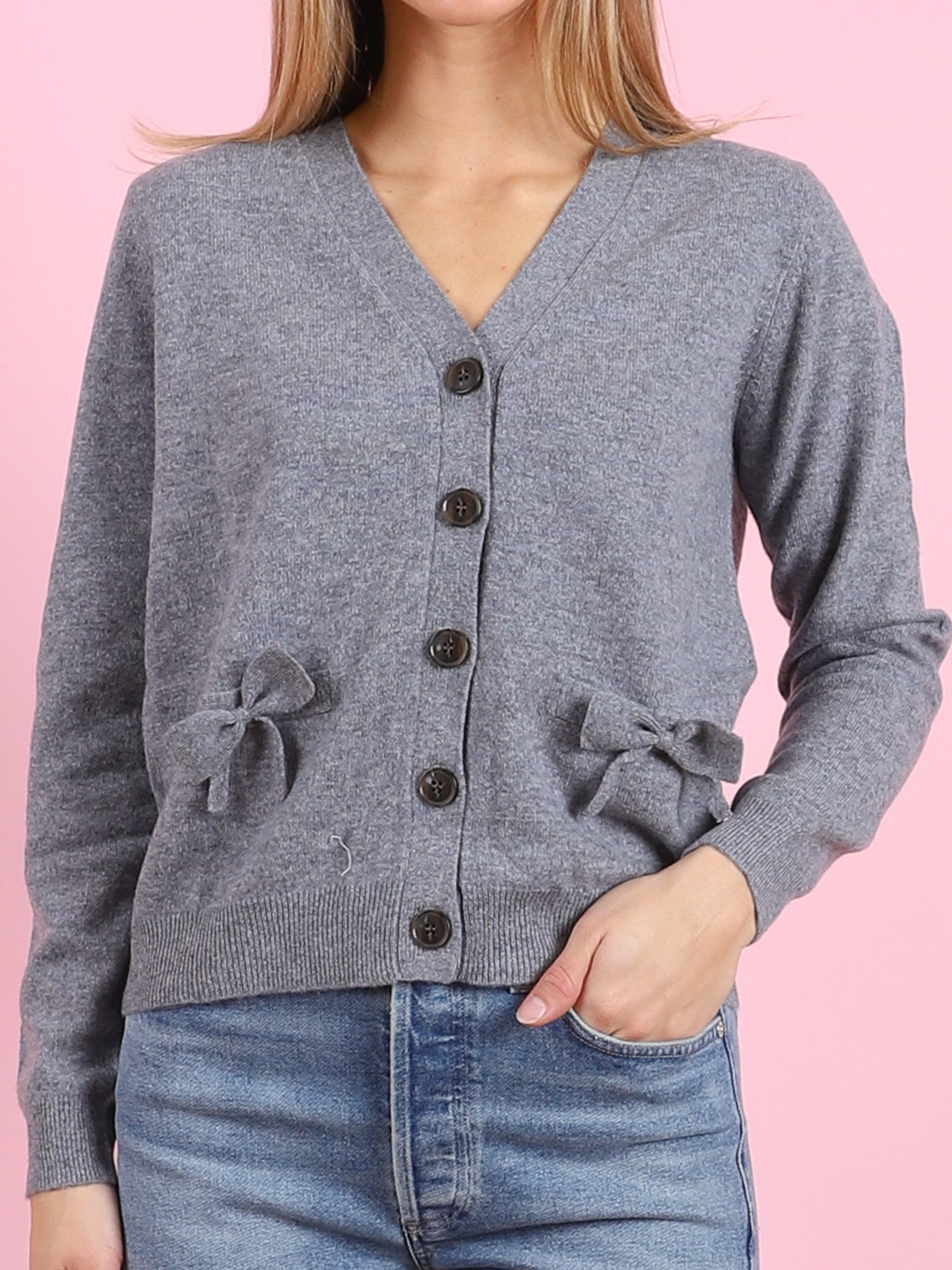Bow Pocket Cardigan