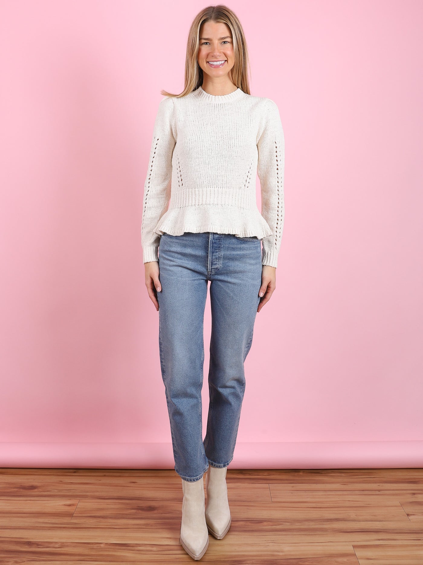Aurelie Peplum Pullover