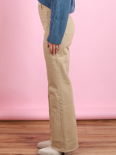 High Waist Patch Pocket Booke Jean