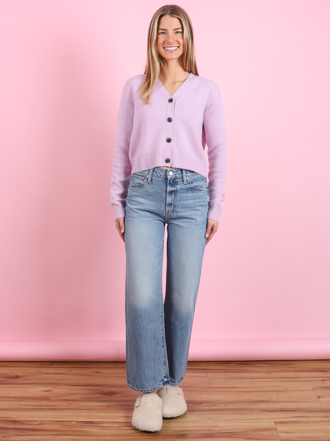 Marion Cardigan in Soft Dahlia