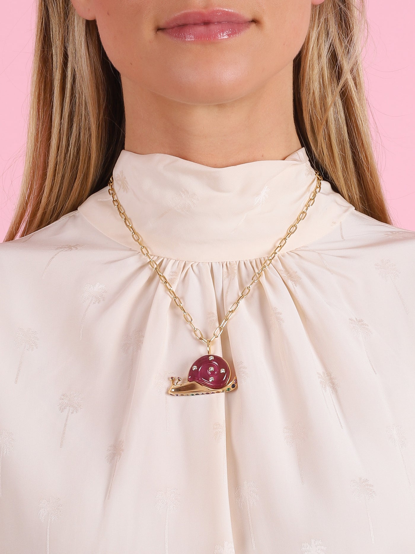 Large Snail Pendant Necklace