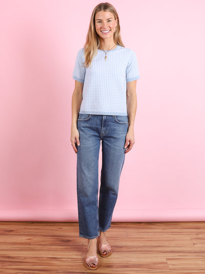 RD Gingham Sweater - CabanaCanary