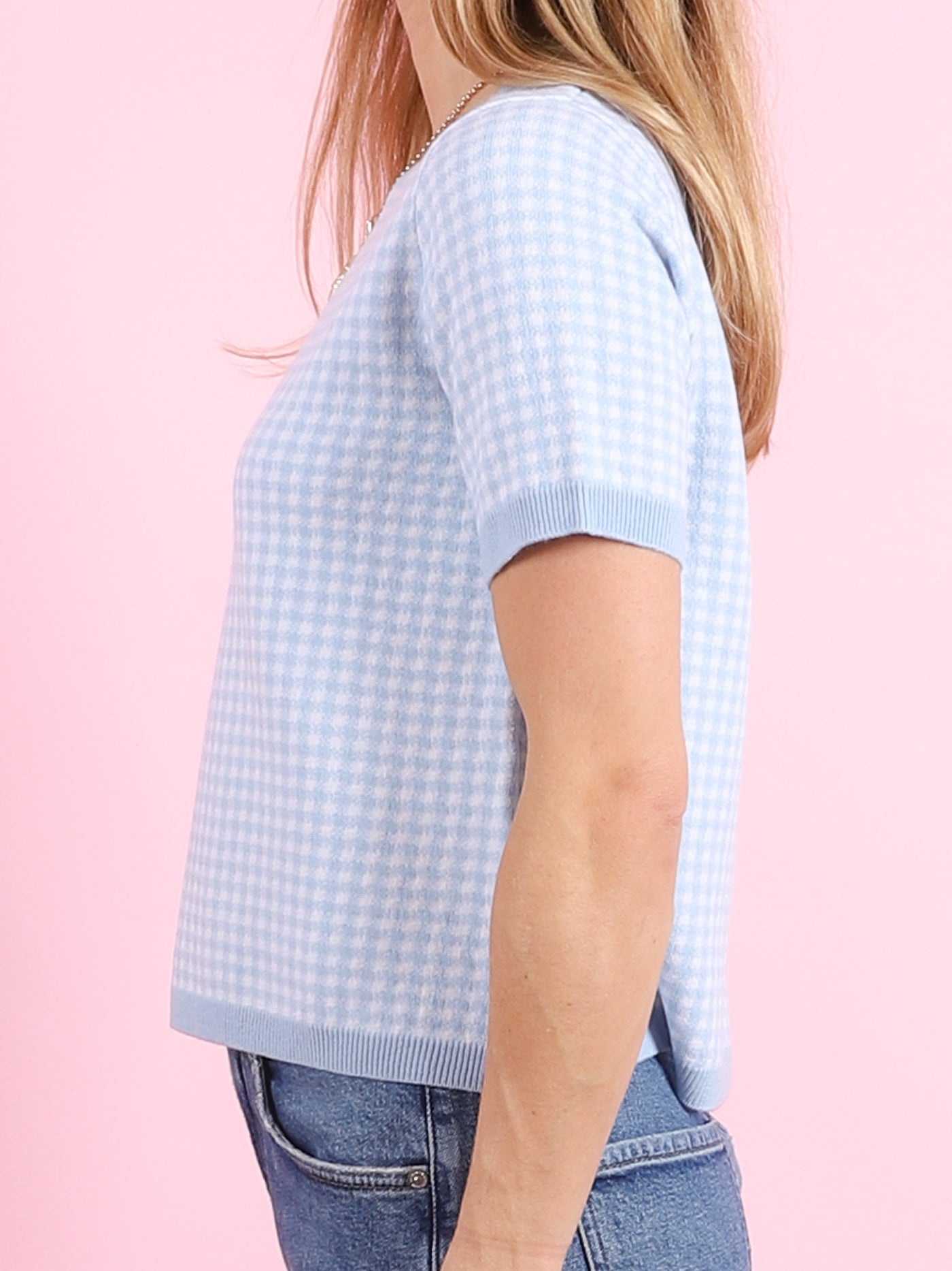 RD Gingham Sweater - CabanaCanary