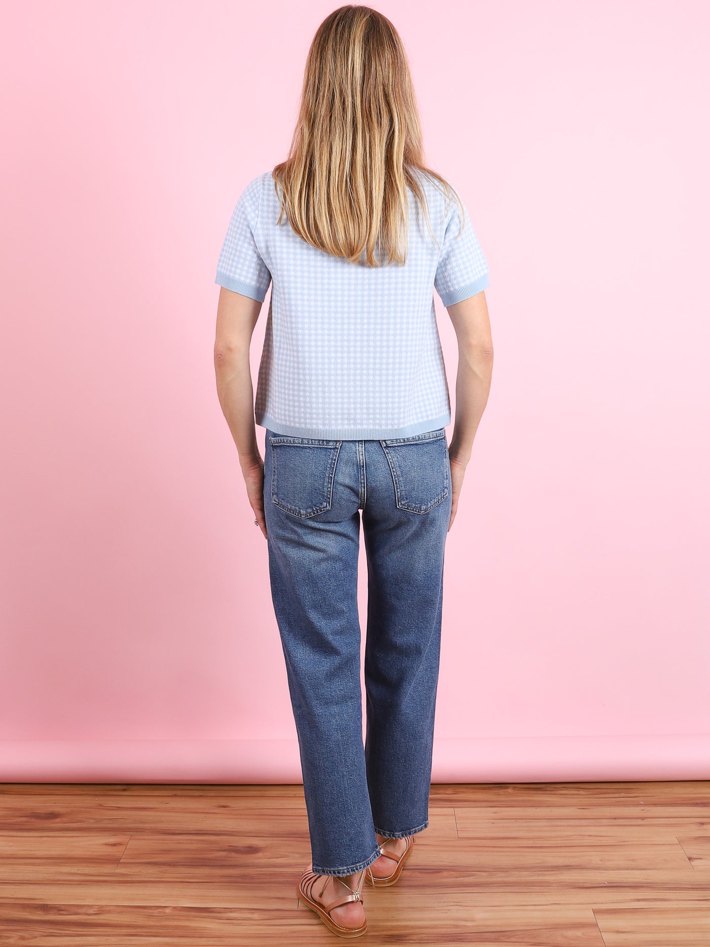 RD Gingham Sweater - CabanaCanary