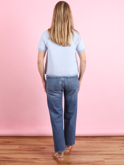 RD Gingham Sweater - CabanaCanary