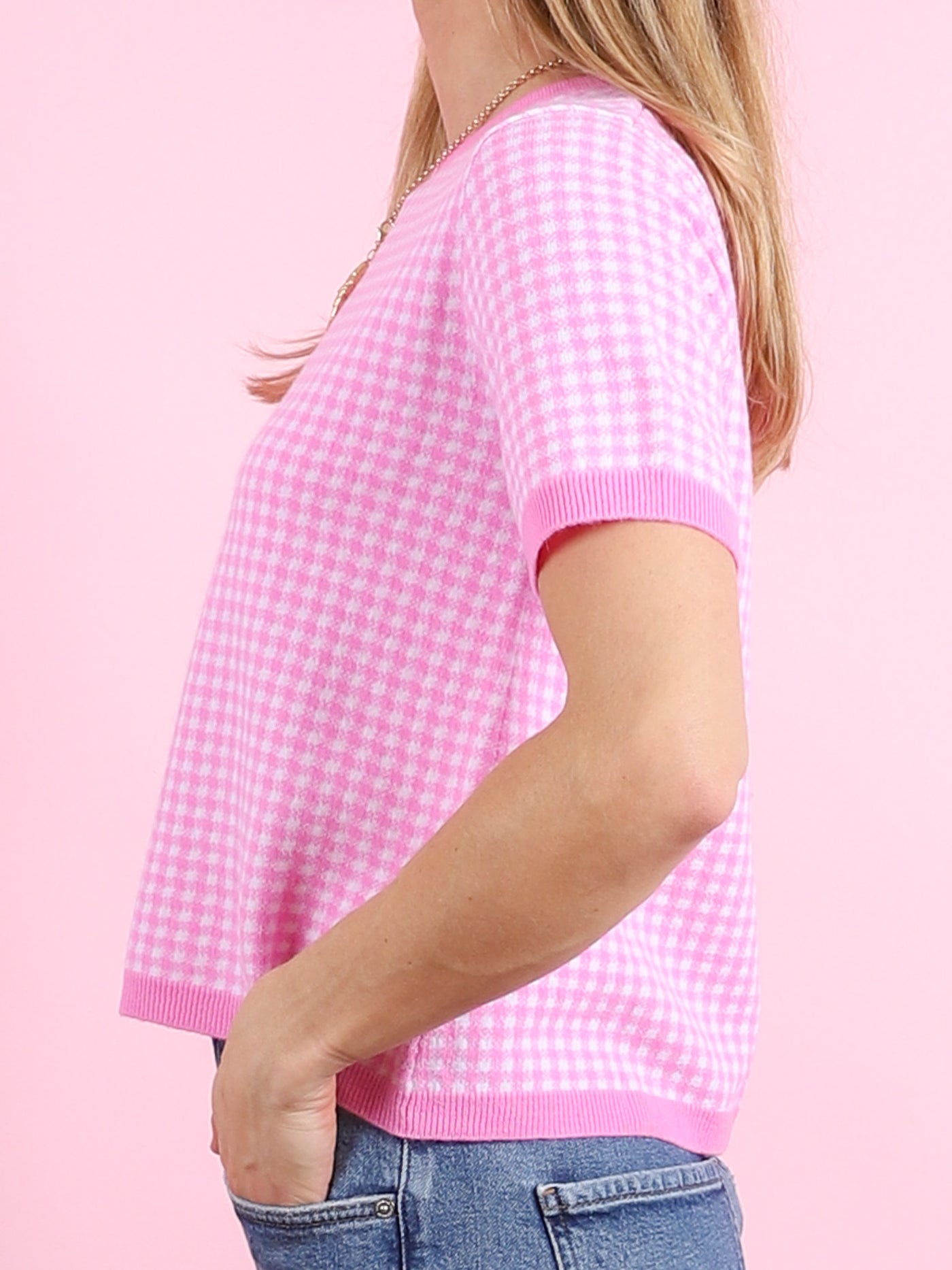 RD Gingham Sweater - CabanaCanary