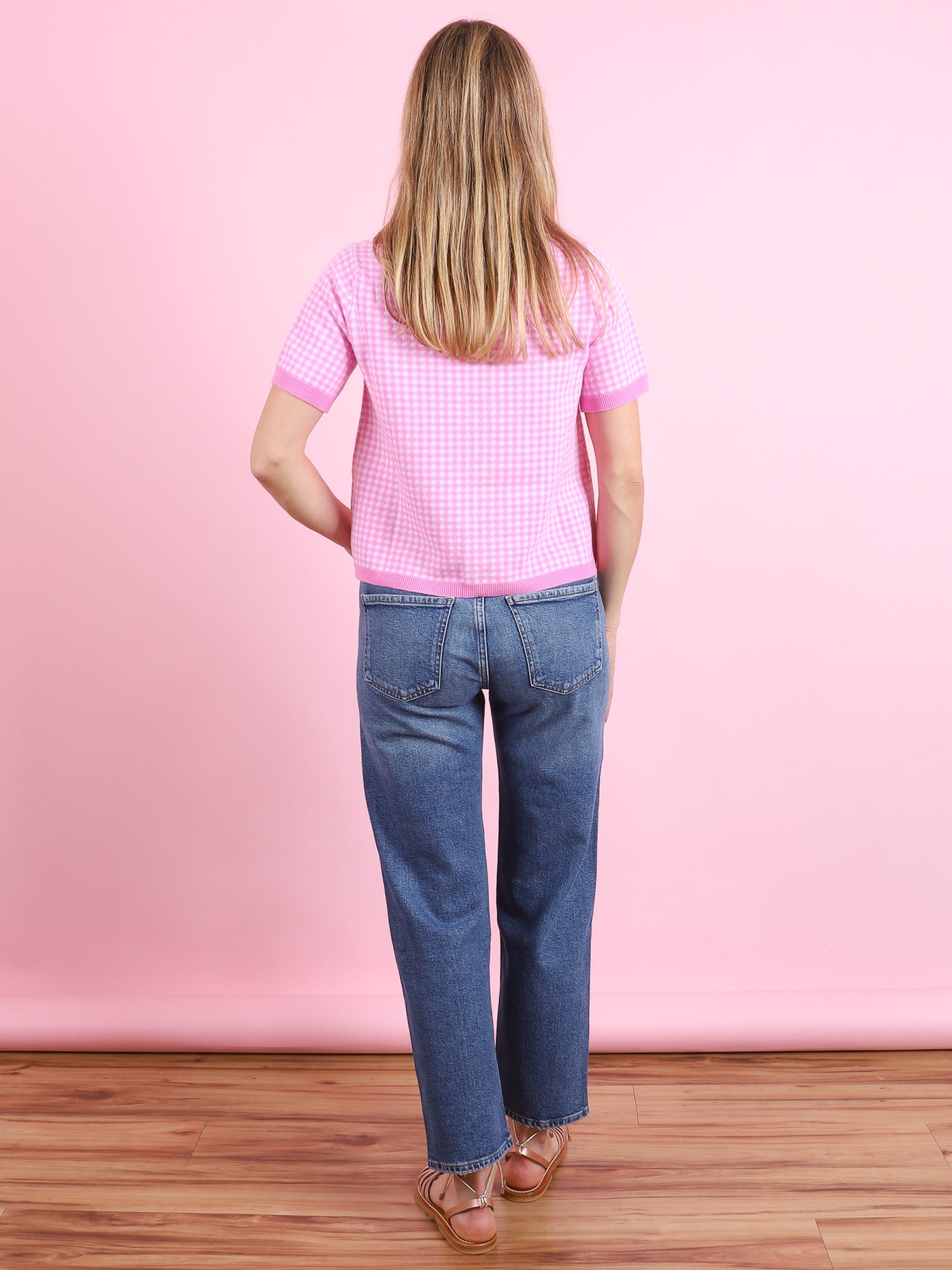 RD Gingham Sweater - CabanaCanary