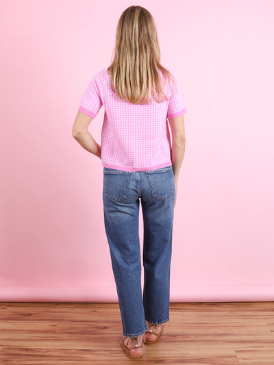 RD Gingham Sweater - CabanaCanary