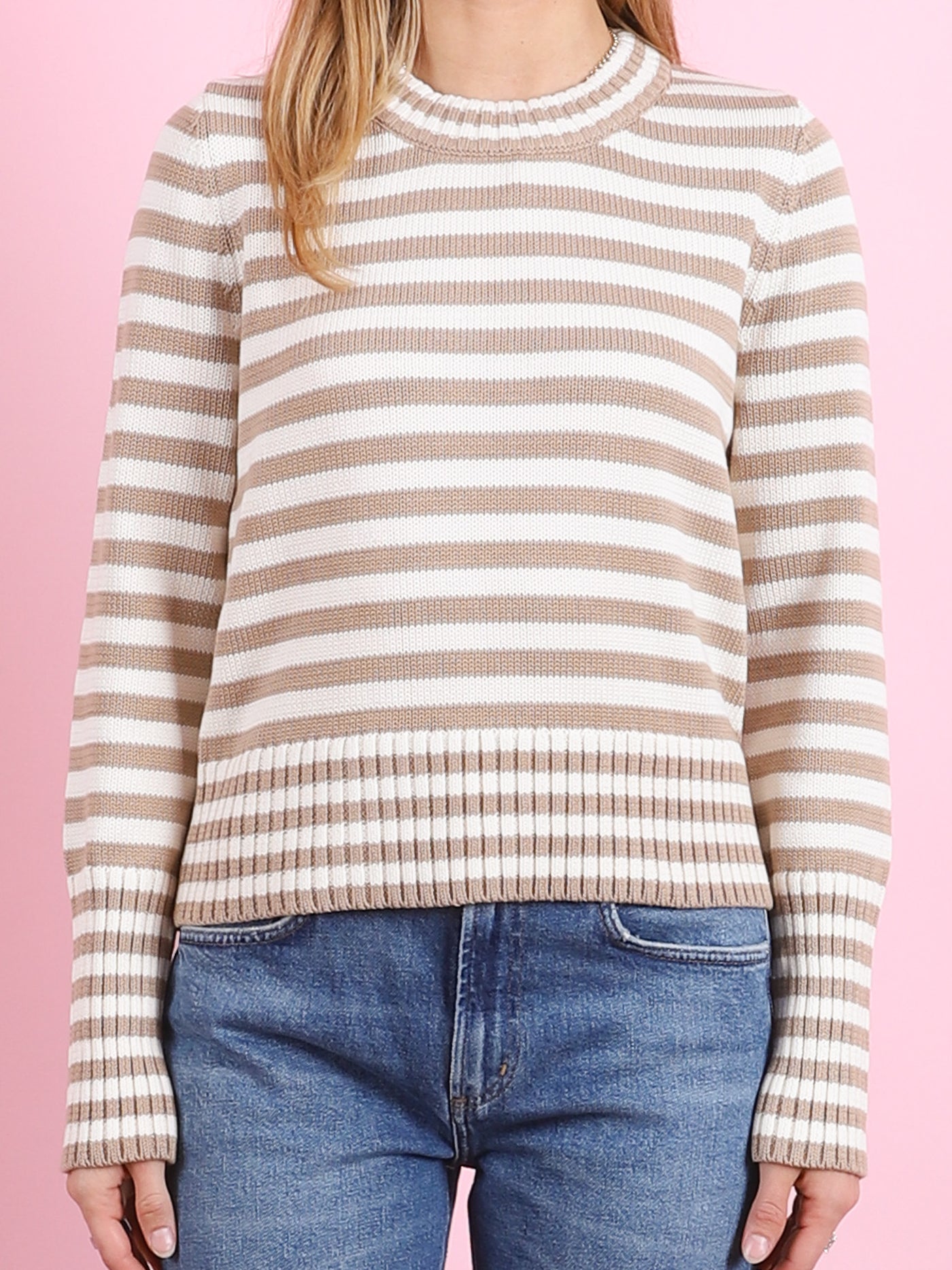 Micha Stripe Cotton Sweater