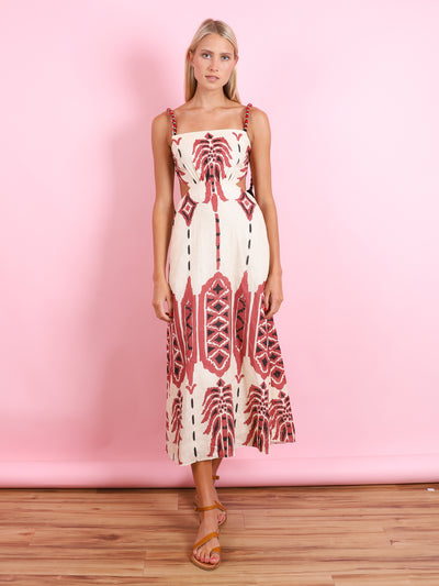 Palm of Tiahunac Midi Dress