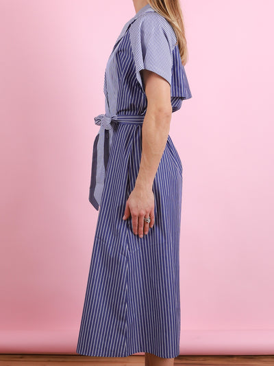 Anna Midi Short Sleeve Stripe Dress