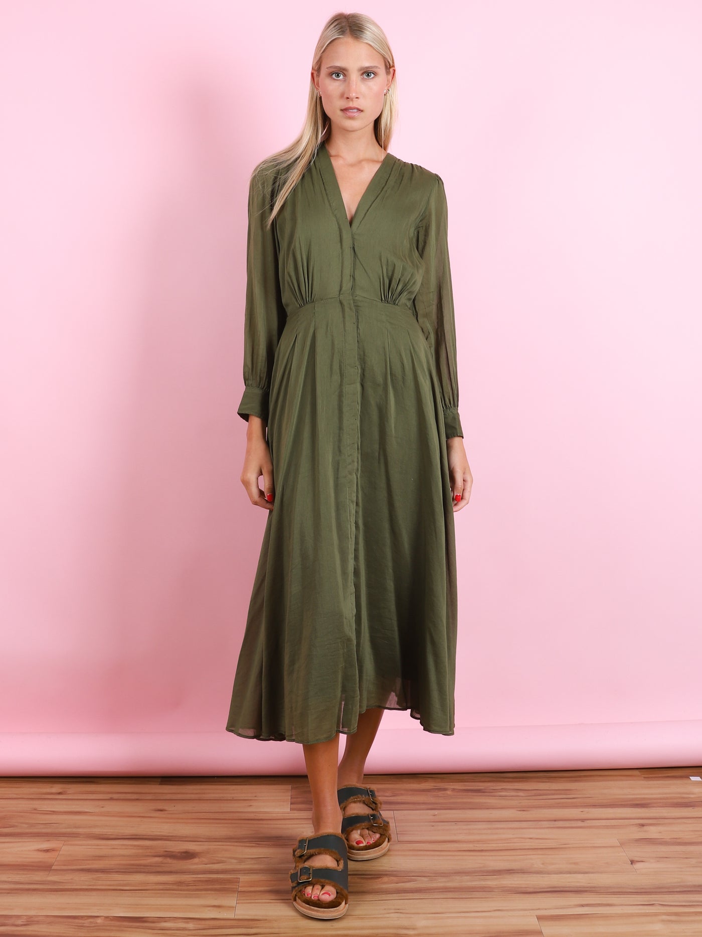 Voile Long Sleeve Dress