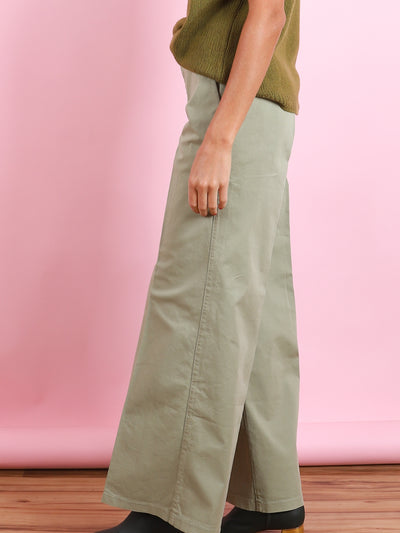 Twill Wide Leg Pants