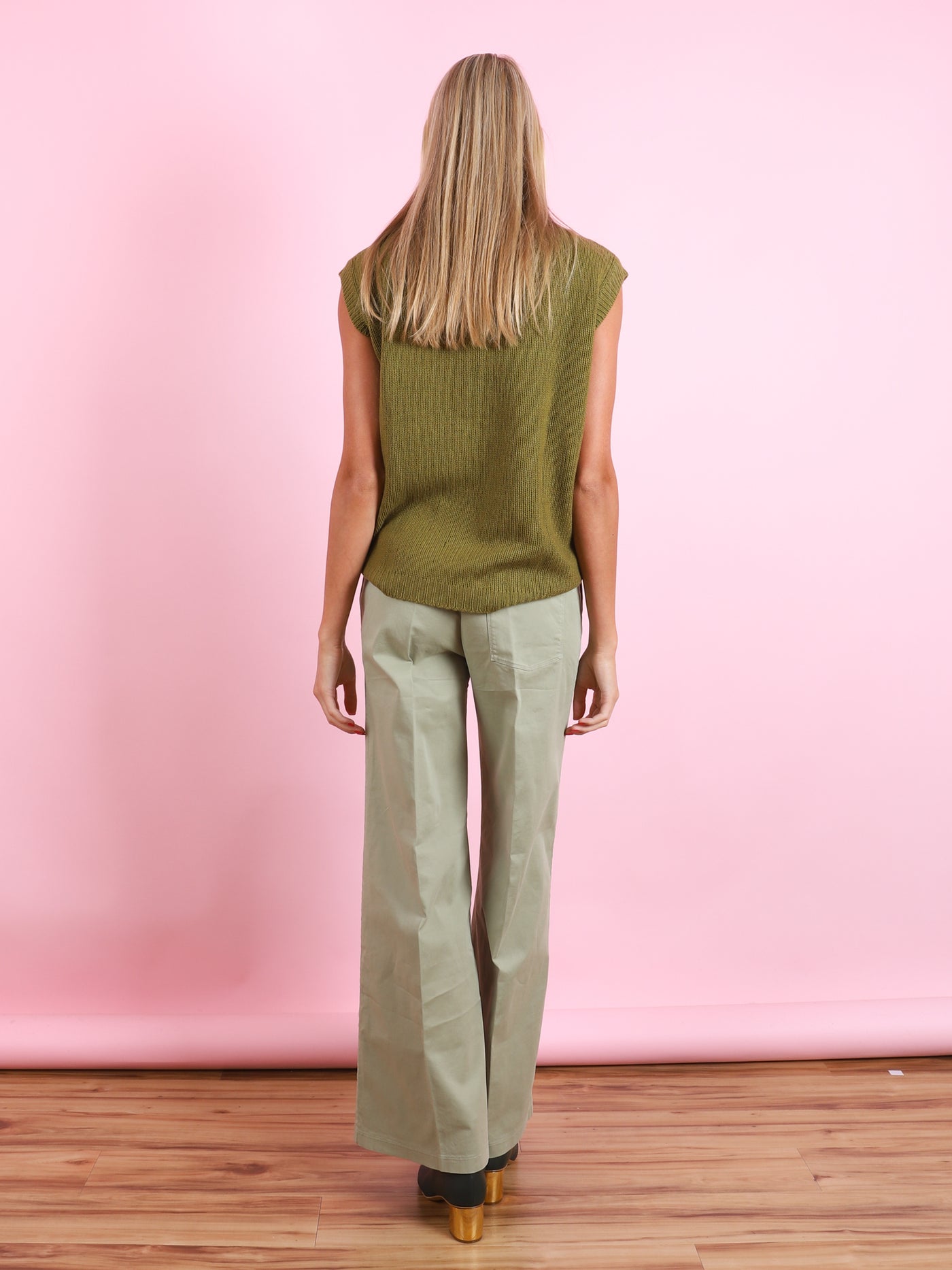 Twill Wide Leg Pants