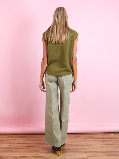 Twill Wide Leg Pants