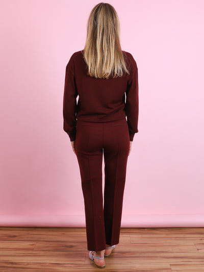 Kick Pant in Wine